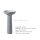 Silver pure acrylic pedestal washbasin for hotel